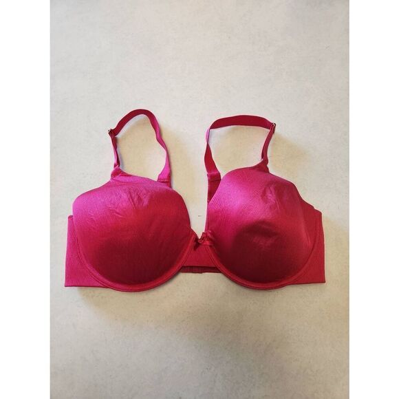 Radiant By Vanity Fair Bra 75312 Size 38D Pink Underwire Full Coverage Smooth - Picture 1 of 3